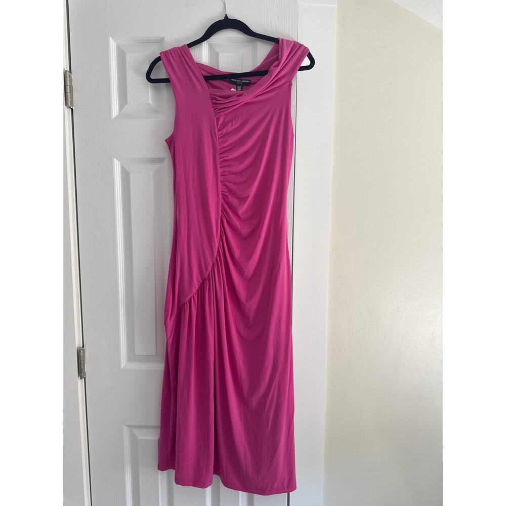 Adrian Landau NWT Pink Draped Midi Dress Size Medium